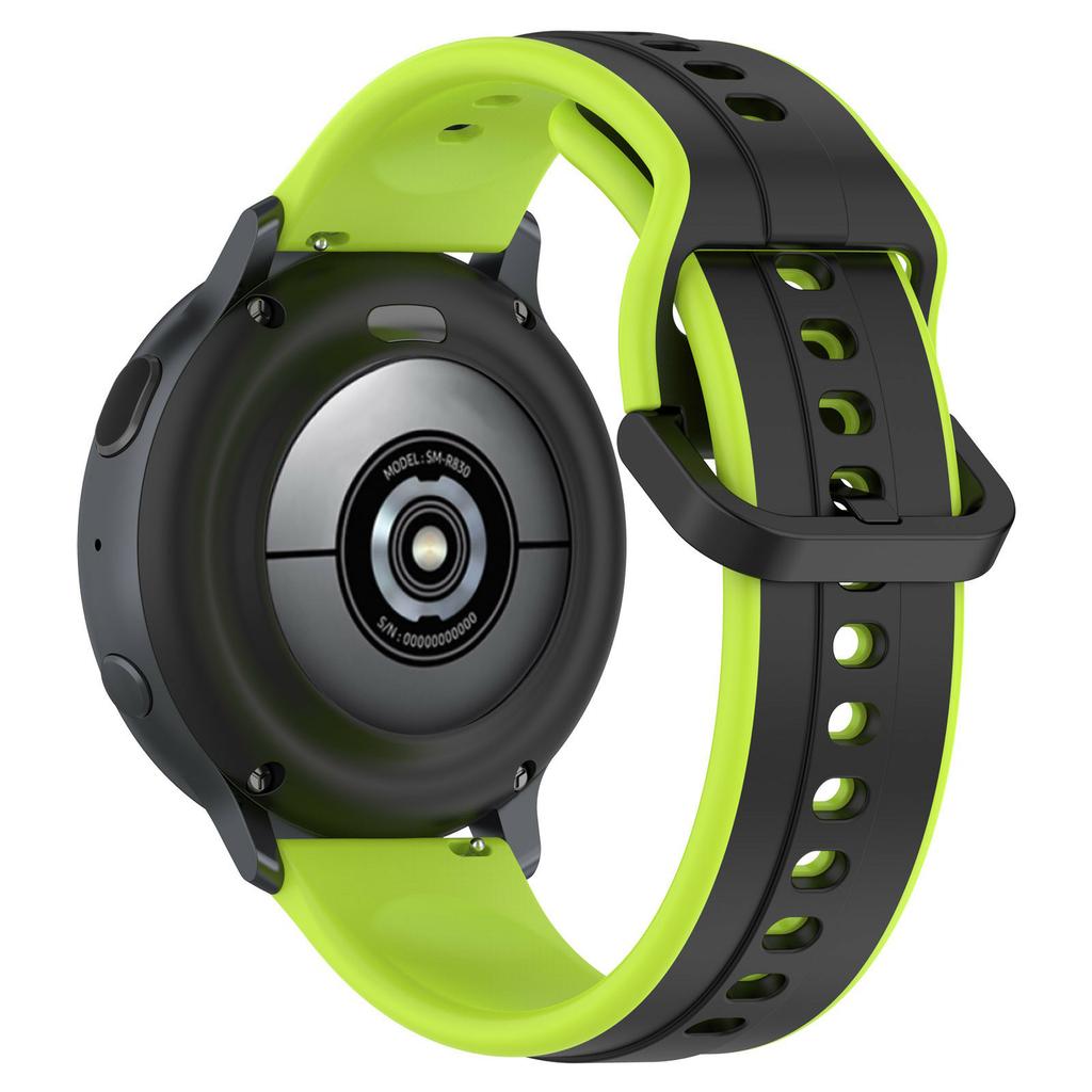 KALEBOL 20mm Silicone Watch Strap for Samsung Galaxy Watch6 Classic 47mm/43mm/Huawei Watch GT 3 Pro 43mm Dual Color Wrist Band