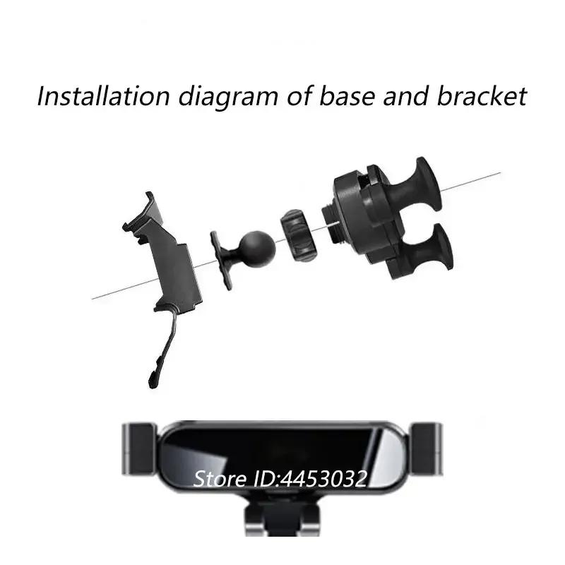 1 Set Cell Phone Holder With Base For Volkswagen POLO 2019-2022 Air outlet Stand Mounts Gravity GPS Bracket Accessories