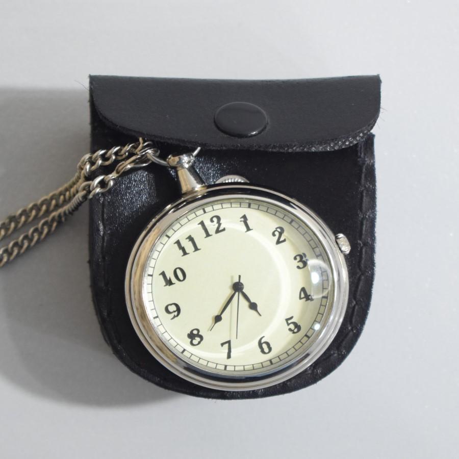 

Винтажные карманные часы в морском стиле с декоративным дизайном, 6 см, цепочка и кожаный корпус чёрный
