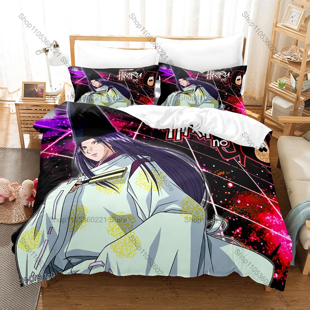 Classic Board Game Anime Hikaru No Go 3PCS Bedding Duvet Cover + 2 Pillowcases Go Player Fan Quilt Set Classic Board Game