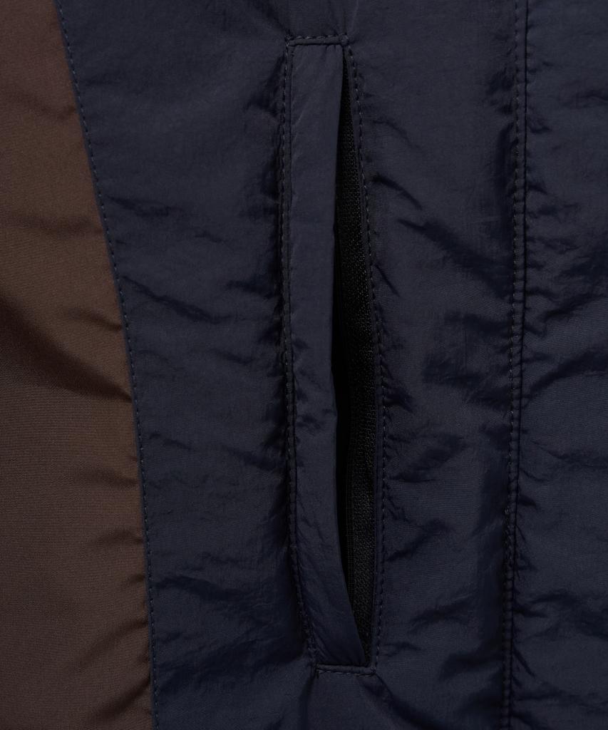SATUR (W) Wide Collar Crop Padded Jacket Navy