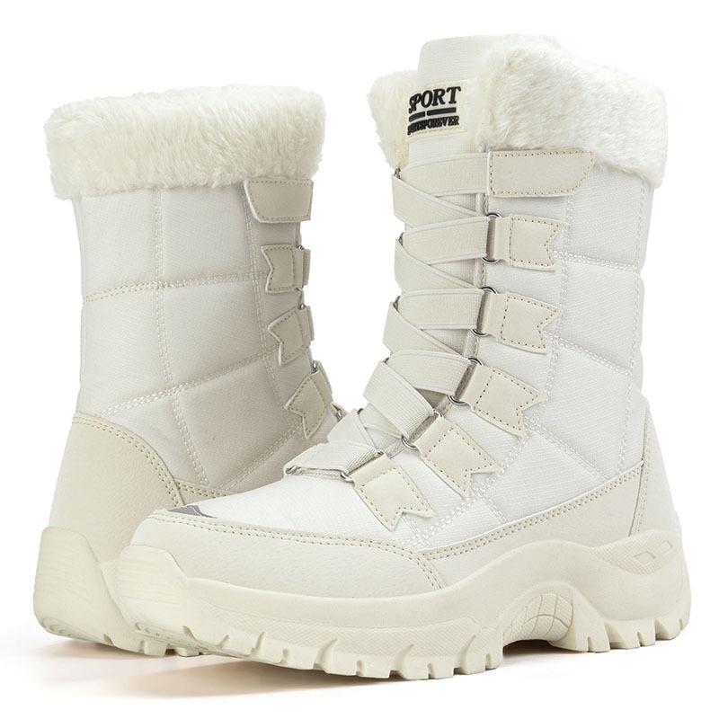 New women's winter velvet warm snow boots large size high top cotton boots thickened Northeast outdoor boots cotton shoes