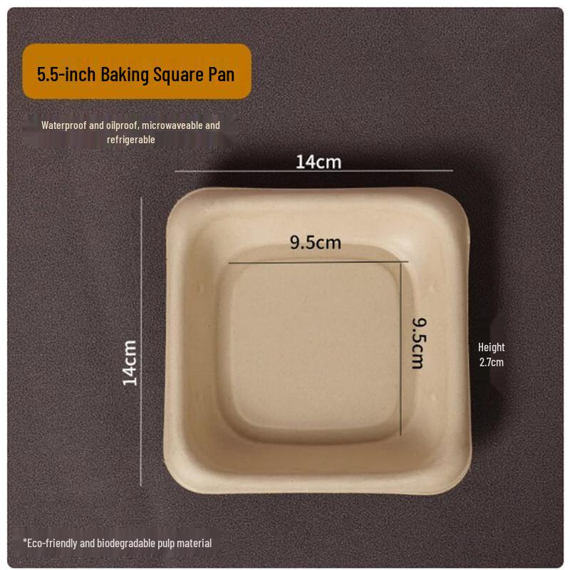 Shengbile Disposable 5.5-inch Square Takeaway Boxes (100-Pack)