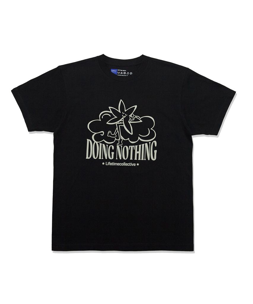 Laipeutaimkollegtibeu Doing Nothing Short Sleeve T-Shirt Black