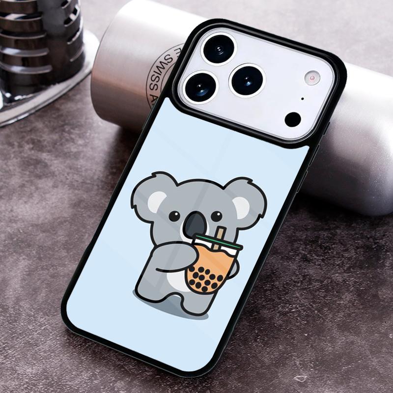 Cartoon Painting Animal Koala Phone Case For iPhone 17 16 15 14 13 12 11 Pro Max Plus 17Air Soft Silicone Cover