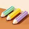 Pencil Case Large Capacity Pencil-Shaped Silicone Pencil Case for Students Zippered Stationery Storage Bag Multifunctional Travel Cosmetic Bag for