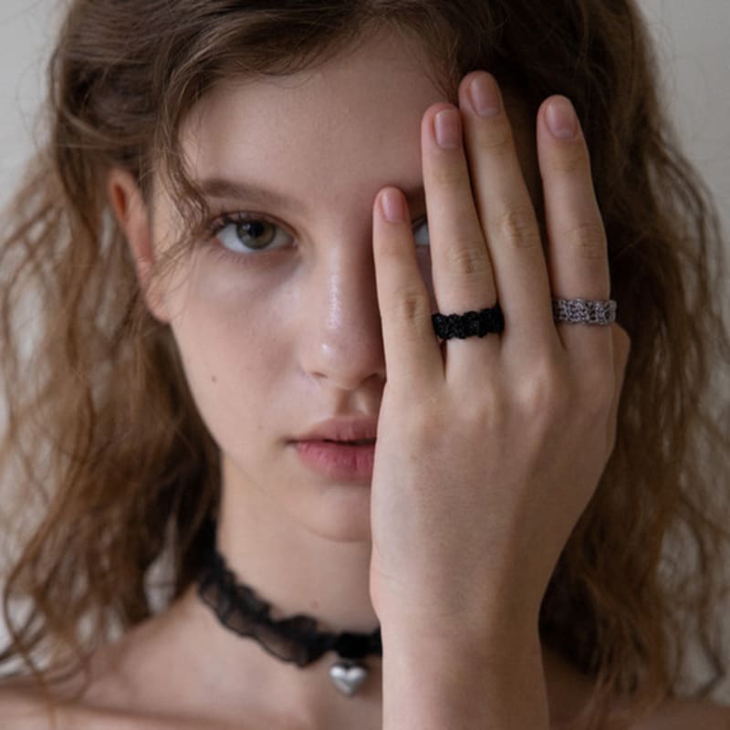 MERRYMOTIVE Gleaming Crochet Knit Ring (4colors)