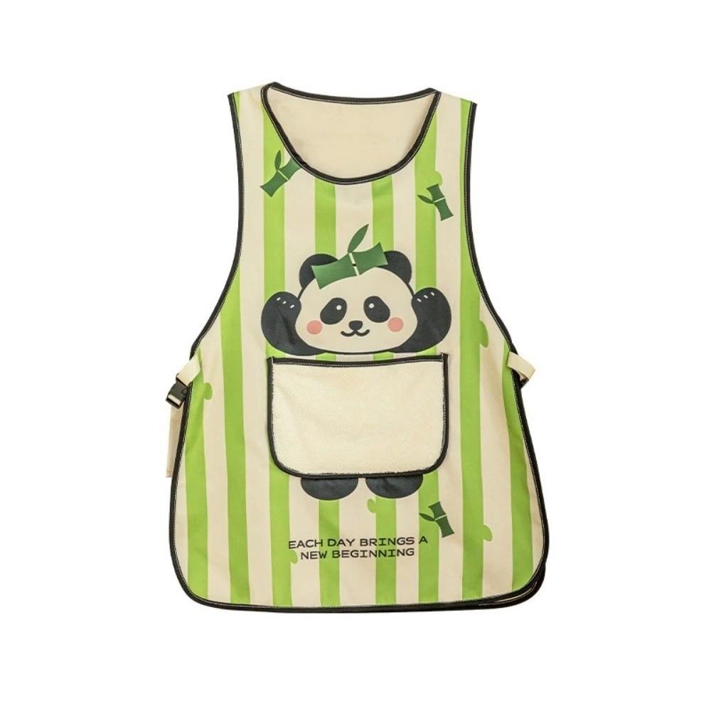 Waterproof Baking Apron Sleeveless Kitchen Cooking Apron Professional Workwear Apron  Barber Shop Vest Type Panda