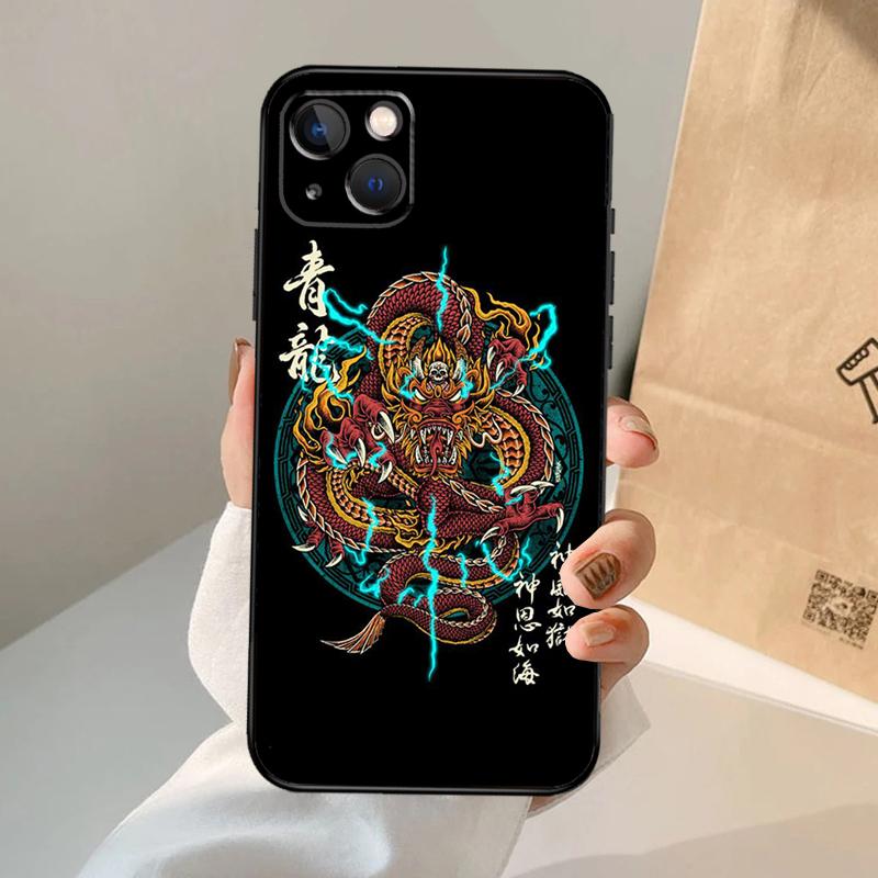 Fashion Chinese Dragon Phone Case For iPhone 17 Air 16 15 14 11 12 13 Pro Max 12 13 Mini 15 16 Plus 16e Cover Coque