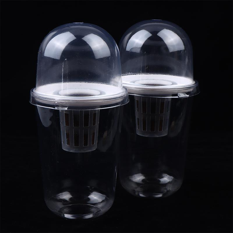 1/3Sets Plastic Material Hydroponic Seed Planter Pots Reusable Seedling Baskets Transparent Root View Cups Succulents Growing