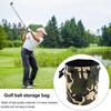 Saco Camuflado para Bolas de Golfe Design de Balde Cordão Bolsa de Golfe de Couro Sintético Portátil Saco Transportador de Bolas de Golfe para Homens Mulheres