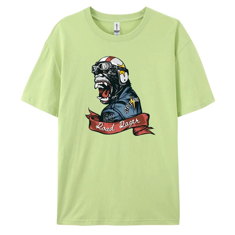 Orangutan Men's Casual Short-sleeved T-shirt with 100% Cotton Fashion print Tees oversize