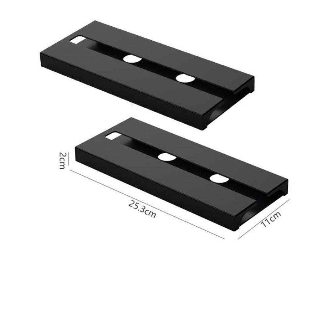 

Подставка для бокалов без проколов, подвесная стойка для бокалов, кухонная подвесная стойка для стаканов, органайзер для классификации бытовых шкафов black 2Pcs