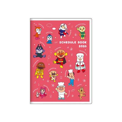 Stationery Anpanman Character 2026 Monthly S2959380 Sun-Star Planner, B6, Red,