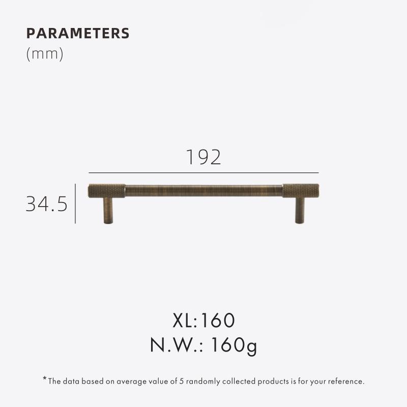 Dooroom Antique Brass Knurling Furniture Handles Long Round Modern Pulls Cupboard Wardrobe Dresser Shoe Box Drawer Cabinet Knobs