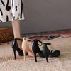 Fashion Summer Classic Sexy Pumps Women Open Toe Ankle Strap Stiletto Heel Dress Sandals Elegant Wedding Party Shoes Pumps High Heel