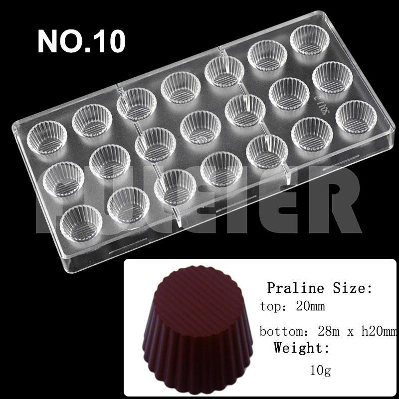 Polycarbonat Schokoladenformen Quadratisch Rund Süßigkeiten Süßwarenriegel Form Backen Kuchen BonBon Süßwarenwerkzeuge Backzubehör