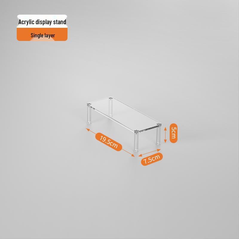 Acrylic Tiered Display Stand for Figurines and Blind Box Dolls - Transparent Home Organizer