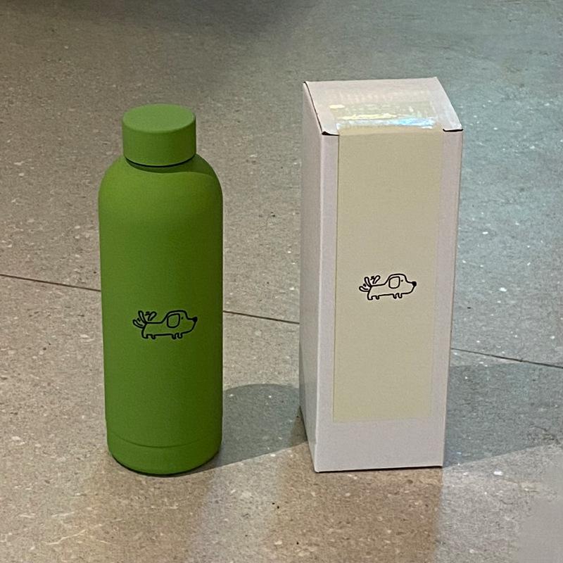 

Термос-чашка Niche No Anxiety из зеленой нержавеющей стали, сопутствующая чашка, керамическая чашка для воды, подарочный набор в коробке Look at the picture