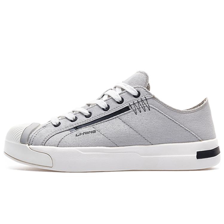 

Новые парусиновые кроссовки LiNing с низким верхом, противоскользящие, износостойкие, легкие, дышащие, мужские, серые/белые, AGCQ037-5 43.5