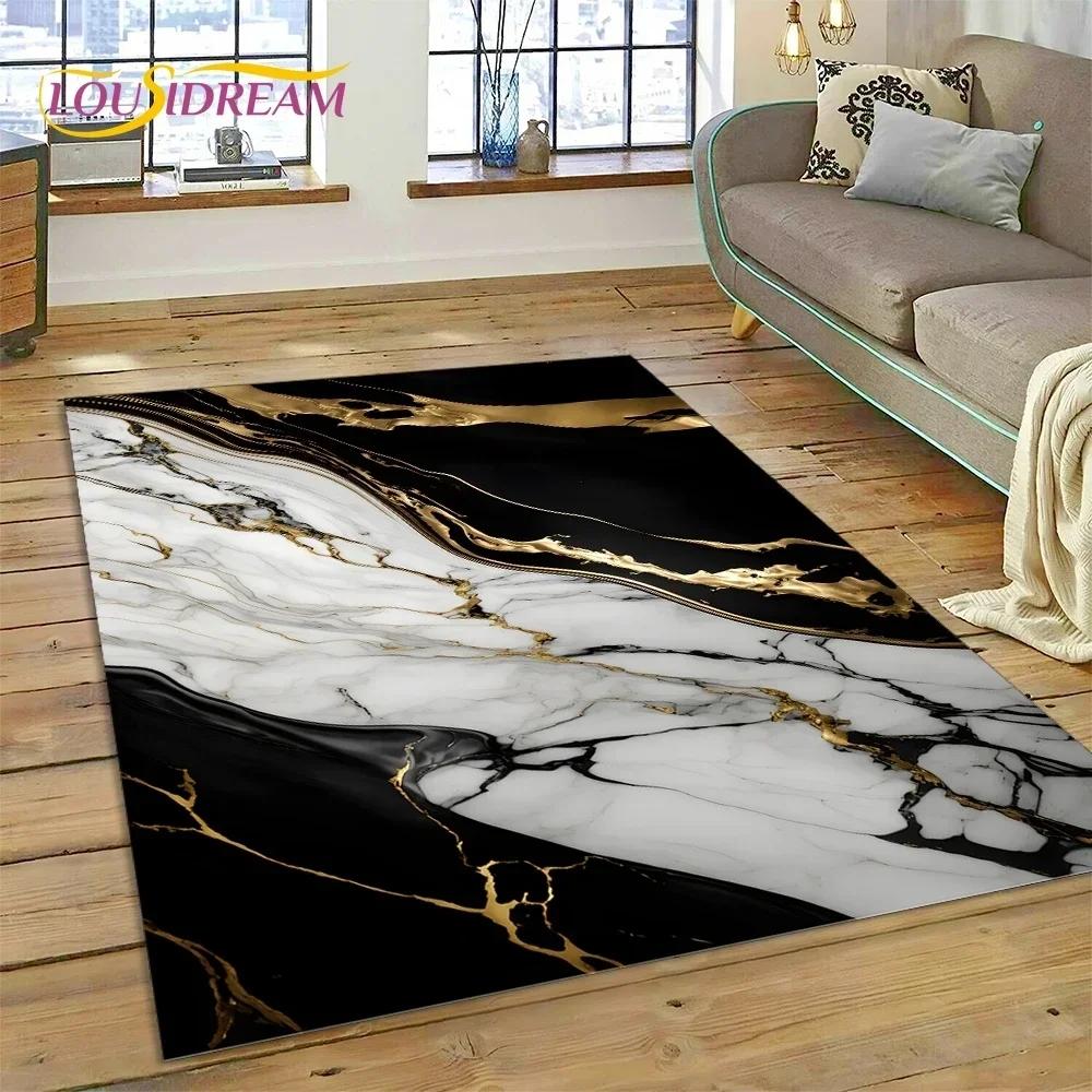 Luxurious Green Gold  Colour Marble Dream Carpet Rug for Bedroom Living Room Sofa Decoration,Children Game Large Decor Floor Mat