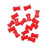 20PCS Red Round Plastic Slide Parts Snapper Silicone Skirts and Rubber Tie Fixed Parts Saltwater Fishing Lure Accessories