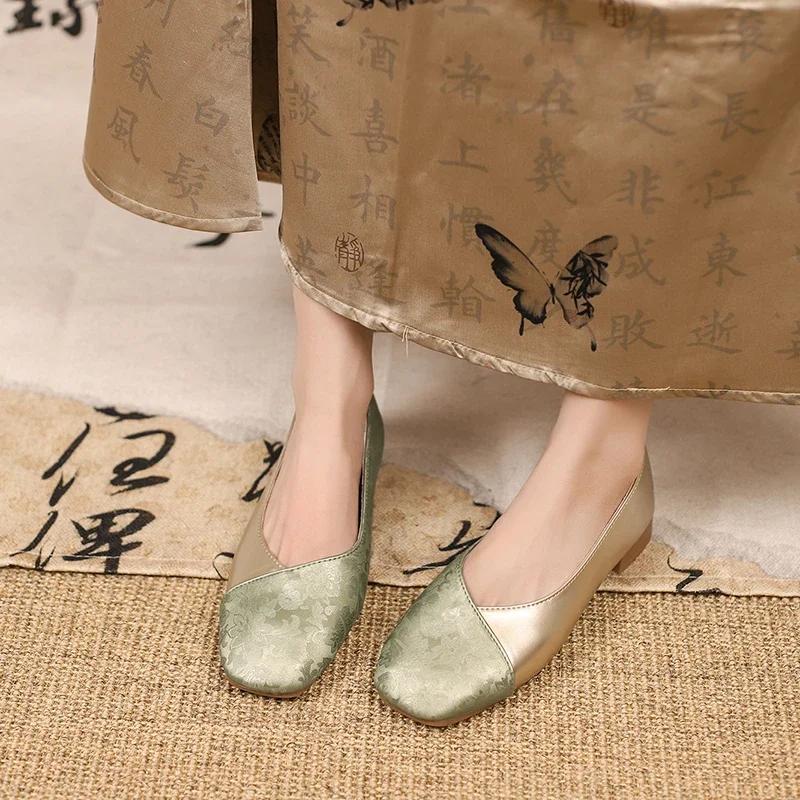 New Versatile Women's Autumn Shoes Thick Heel Shallow Mouth High Heels Korean Style Mom Shoes Mid-high Heels