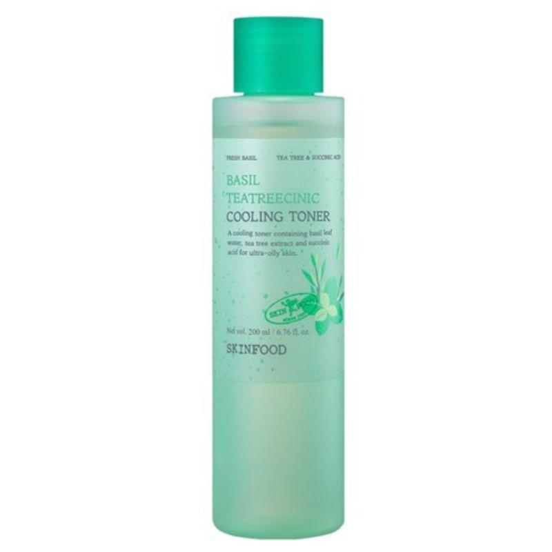 SKINFOOD Basil Tea Tree Cica Cooling Toner Soothing & Pore Care 200ml