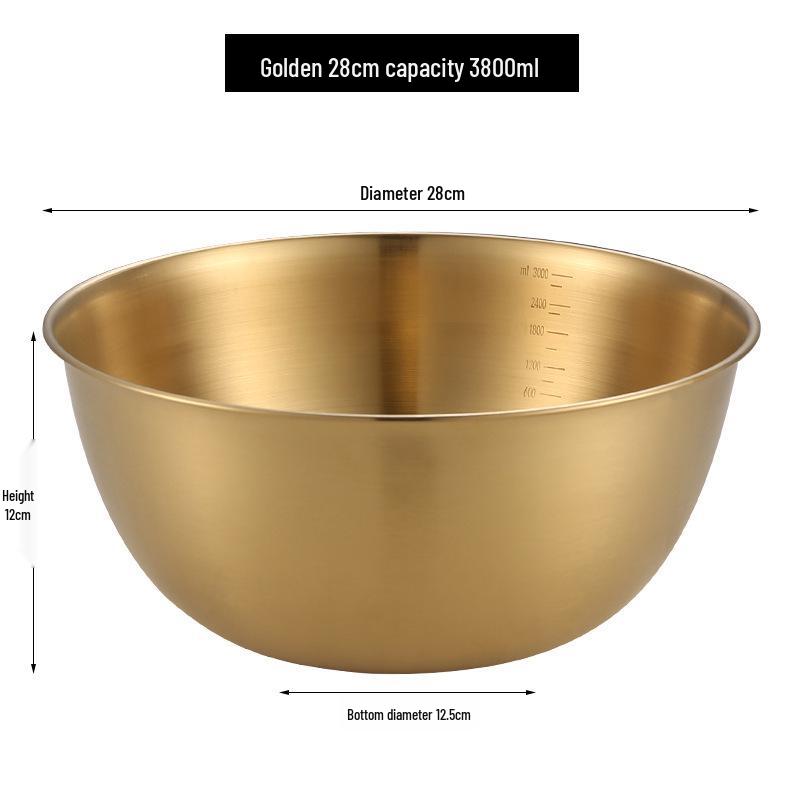 Nerezová multifunkční míchací mísa v korejském stylu se stupnicí