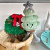 Starry Christmas Tree Gingerbread Man Plush Doll Keychain - Cute Holiday Decoration and Gift