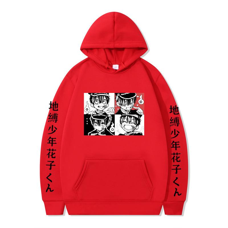 Japanese Animation Toilet-Bound Hanako-kun Hoodies Print Sweatshirt Unisex Autumn Winter Fleece Streetwear Tops Sudaderas