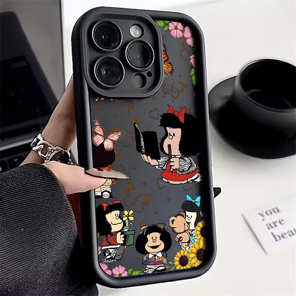 

HOT Cartoon M-Mafaldas Phone Case For Xiaomi Redmi Note 14 13 12s 12 11 10 9s 9 8 7 A5 Pro Plus 4G 5G Soft TPU Back Cover Redmi Note 14 4G
