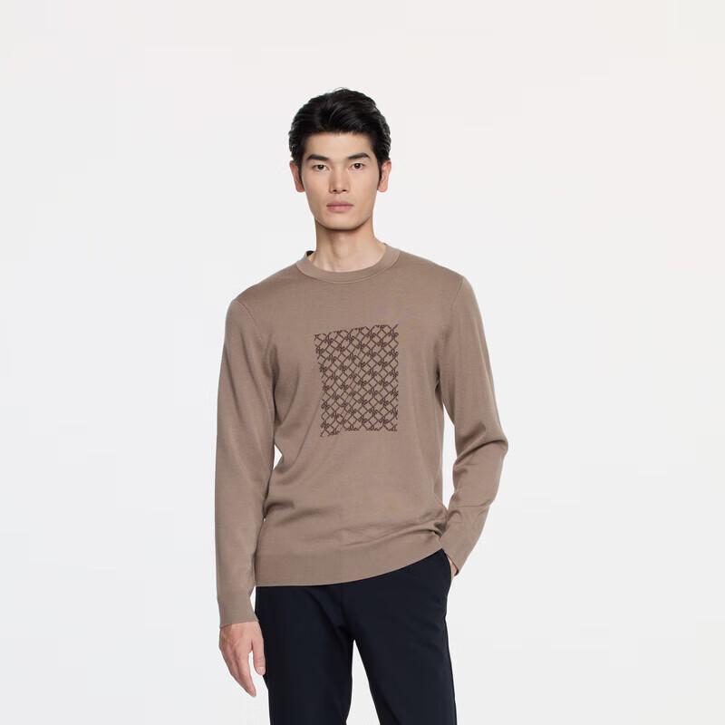 

Мужской свитер K-Boxing из 100% шерсти, с круглым вырезом и жаккардовой вязкой 2XL