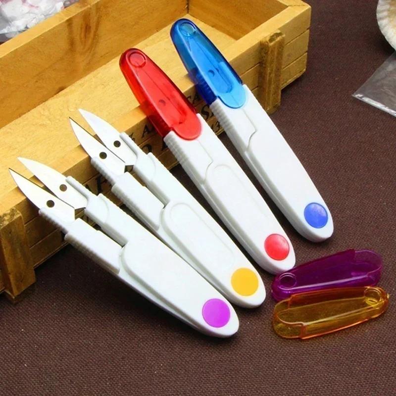 2 Pcs/set Cross-stitch Embroidery Thread Cutter Scissors Clipper Snips & Safety Cover Kits Tailers' Scissors