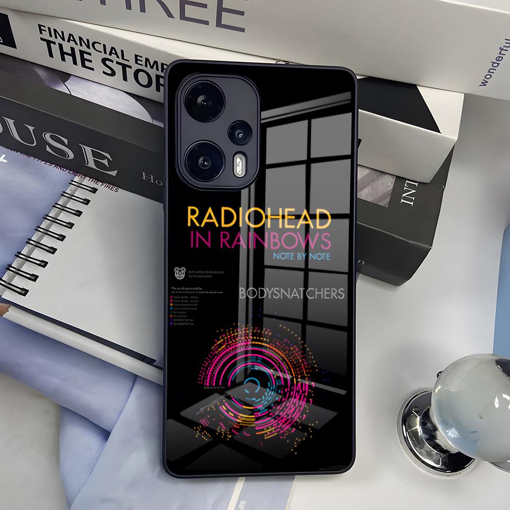 

Epc R-Radiohead Band Rainbow Phone Case For Redmi 13 12 13c 12c Note 13 Pro Plus 11 12 Pro 10 12s 11s Glass Back Cover Redmi Note12S