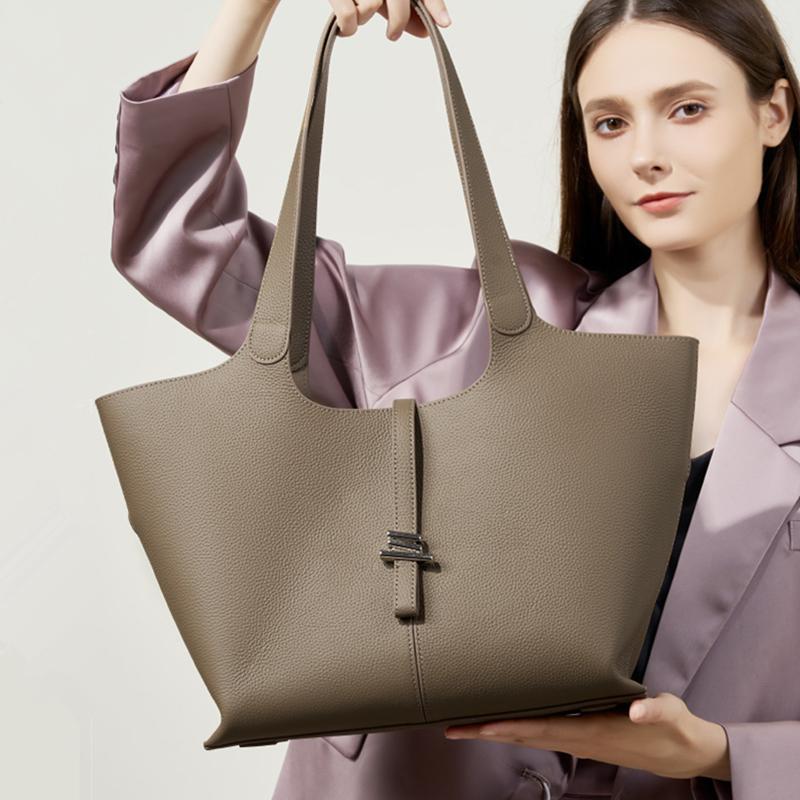 Hifashion Luxury Genuine Leather Large Underarm Shoulder Bags For Women 2025 Trend Designer ShopperTotes Office Ladies Handbags