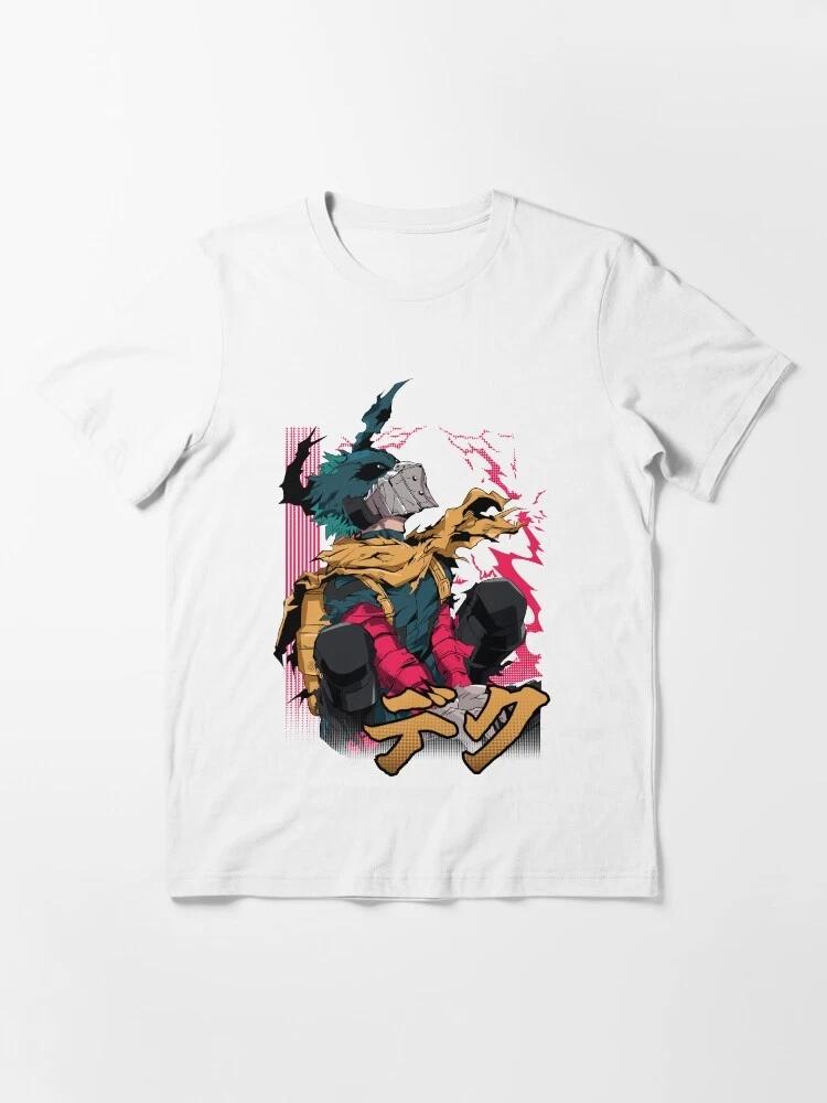 Anime My Hero Academia Green Haired Hero White Tshirt Size S4XL S