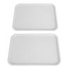 2pcs Food Tray Multifunctional Thickened Slip Resistance Chinese Fast Food Serving Tray for Dining