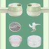 Electric Food Chopper Wireless Mini Vegetable Cutter Garlic Grinder Multi Function Food Processor with Removable Blades and Transparent Container