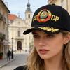 Soviet Union Letters Embroidered Cotton Baseball Cap Adjustable Fashion Outdoor Hat For Men And Women