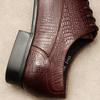 New Spring/Autumn Luxury Black/Red/Brown Handmade Lace-up Genuine Crocodile Leather Dress Oxford Flat Brogue Formal Oxford Shoes