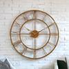 Clock Iron Gold Large Analog Wall Clock/One Year Warranty / 90630-30, 75 Centimeters, 3.81 CM