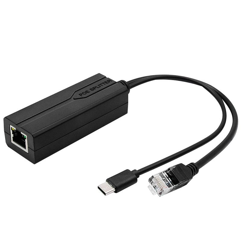 Type-C Port Gigabit POE Splitter, 48V To 5V USB Power Module