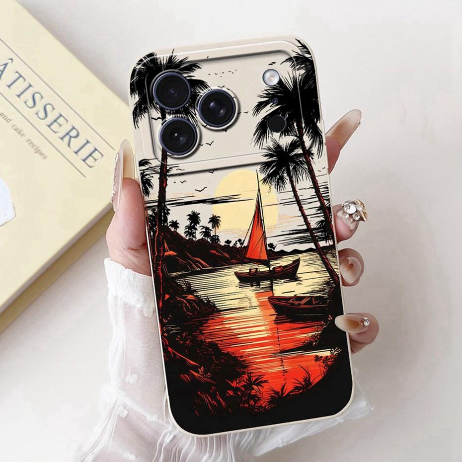 Beautiful Floral Phone Case For iPhone 17 Pro Max 17 Air Soft Silicone Shockproof Cases For iPhone17 17Pro 17Air Cover Bumpers