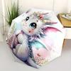 1pc Adorable White Dragon Automatic Opening and Closing Umbrella, Lightweight 3-Fold, With Cute Cartoon Characters, Suitable for Home, Outdo