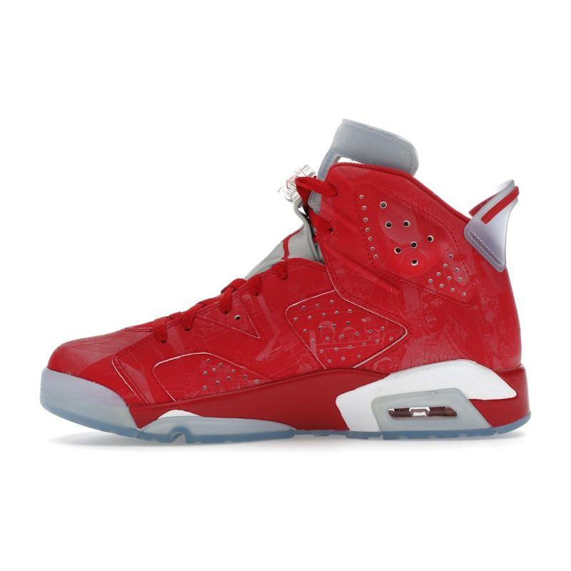 Air Jordan 6 Retro Slam Dunk Unisex Sneakers Red Varsity-Red Varsity-Red-White 717302-600