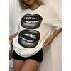 Tshirt Womens Black Round Neck Short Sleeve Casual Loose Comfort TShirt