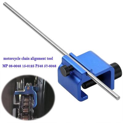 Narzędzie do regulacji łańcucha motocyklowego Narzędzie do regulacji łańcucha zębatego ze stopu aluminium Uniwersalne szybkie i dokładne ustawienie łańcucha motocyklowego