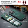 Leather for Magsafe Phone Case for IPhone 15 16 Pro Max 14 Plus 13 12 Pro 15Pro Bracket Magnetic Back Cover with Card Holder LK1