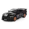 1/24 Ford Mustang Shelby GT500 Alloy Sports Car Model Diecast Metal Toy Car Model High Simulation Sound and Light Childrens Gift